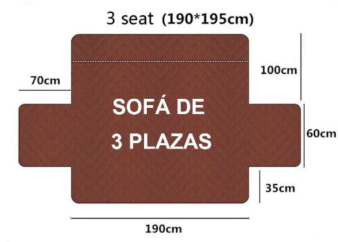 Funda de Sofá Impermeable - 3 Plazas
