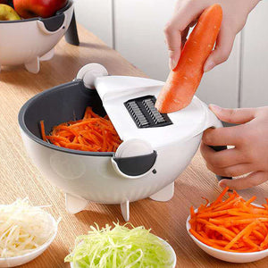 Cortador de verduras con cuenco colador